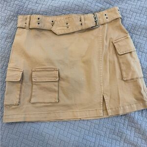 Juicy Couture | Cargo Mini Skirt with Belt | Nomad Brown |32-Large 12-14